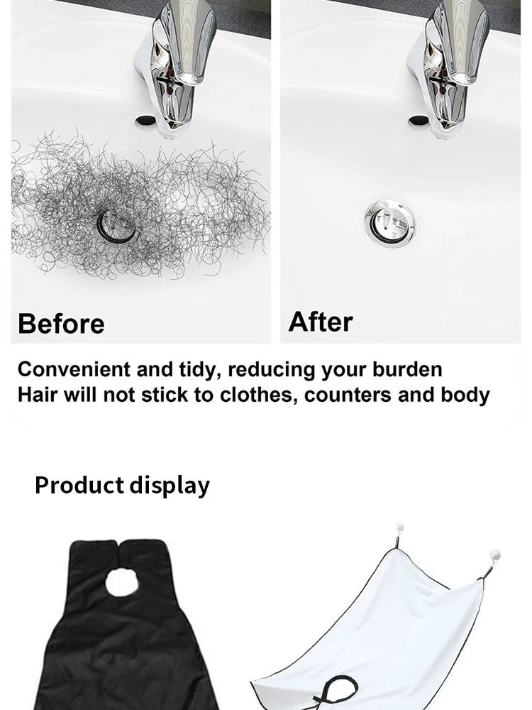 Männliche Rasierschürze, Bartfänger, Umhang, Pflege, Lätzchen, Gesicht, rasiertes Haar, Lätzchen für Erwachsene, Rasierer, Reinigung, Friseur, für Männer, saubere Schürze, Geschenk