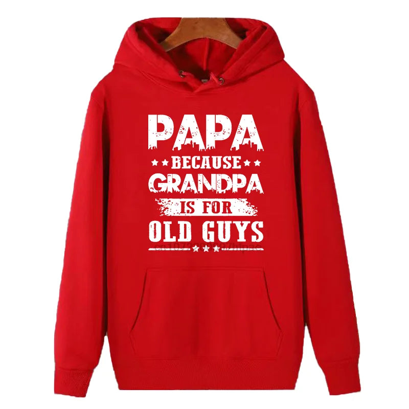 Papa, weil Opa für alte Kerle ist – Vatertagsgeschenke – Kapuzenpullover – Modische neue Sweatshirts – Dicker Pullover – Herren-Hoodie