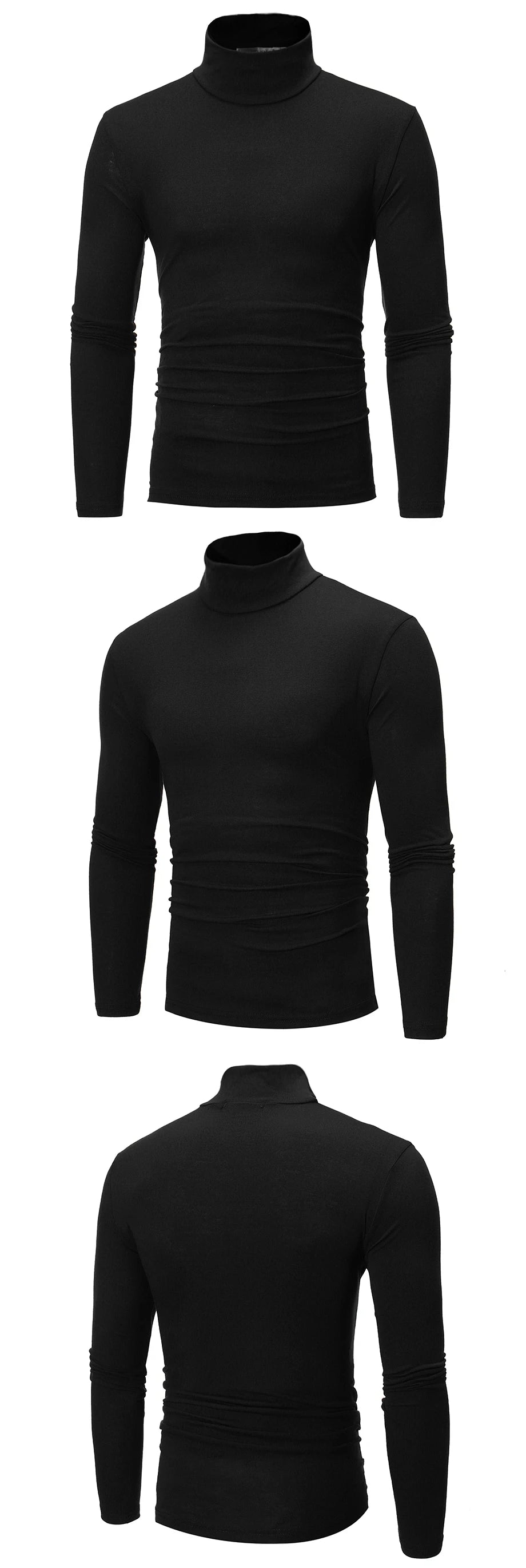 Thermo-Unterwäsche Tops Herren Winterkleidung Thermoshirt Herbst Herren Winterstrumpfhose Stehkragen Dünn Slim Fit Langarm T-Shirt