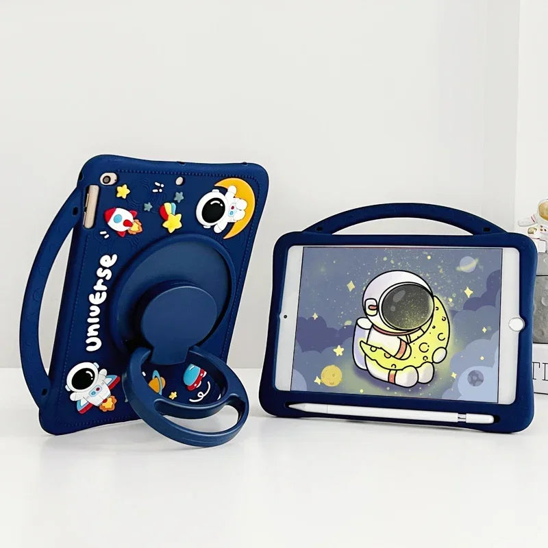 Kinder Fall Für Xiaomi RedMi Pad SE 8,7 "11" 10,61 "POCO Pad 12,1" Tablet Abdeckung Mipad 5 11 6s Pro 12,4 360 Rotation Griff Stehen Funda