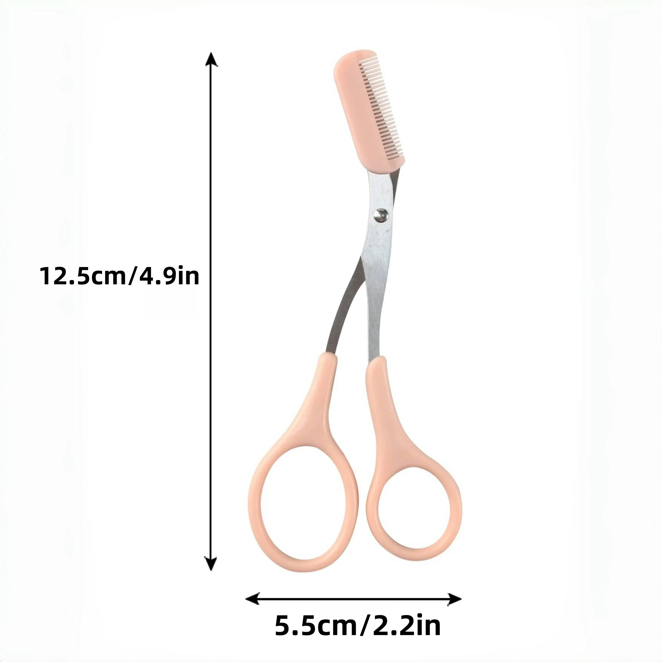 Augenbrauen-Rasierer, Schere, Edelstahl, sicherer, kratzfester Trimmer für Anfänger, Crescent Sharp Beauty Tool, mehrfarbig
