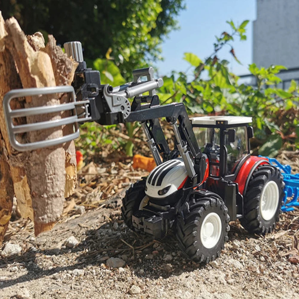Fernbedienung Traktor RC Bauernhof Lkw Auto Anhänger 2,4G Landwirtschaft Simulator Lkw Miniatur Bauernhof Fahrzeug Spielzeug Modell Kinder Junge
