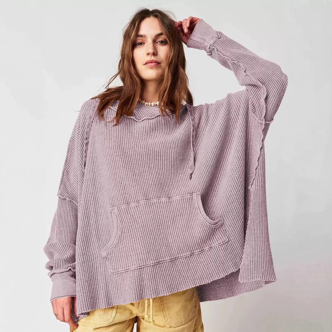 Extra große lose einfarbige Tasche modische vielseitige Pullover Pullover Herbst Mode neue Abbigliamento Donna Pull Hiver Femme