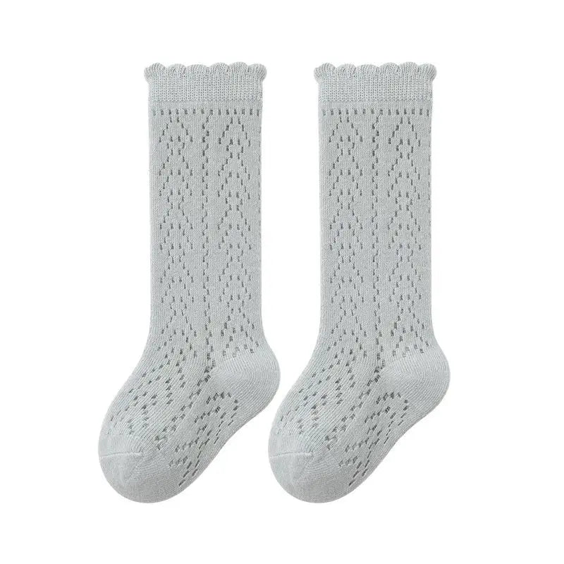 Baby Mädchen Prinzessin gestrickte Netz socken Sommer weiche Kleinkind Mädchen Knies trümpfe Baumwolle Kleinkind Neugeborene Mädchen lange Röhren strümpfe