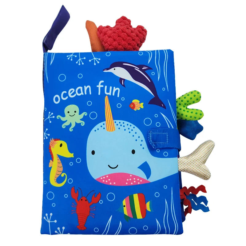 0-36M Baby Frühes Lernen Spielzeug Schwanz Tuch Buch eltern-kind-Interaktive Sound Papier Puzzle Tuch Buch rassel