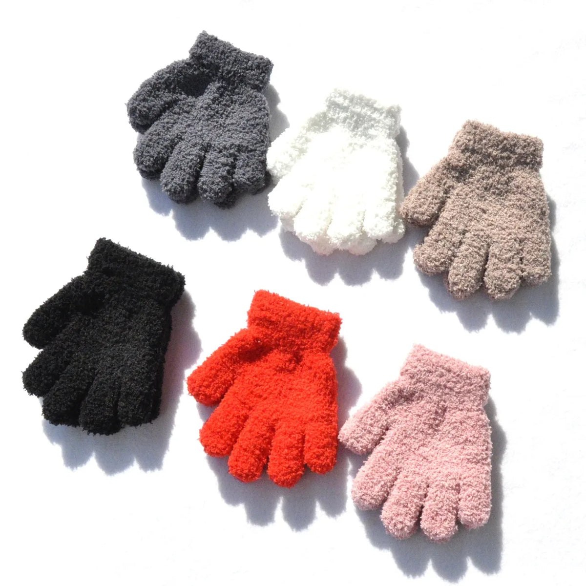 Kinder Handschuhe Für 3-6 Jahre Alte Winter Kinder Korallen Fleece Verdicken Baby Plüsch Pelzigen Volle Finger Handschuhe Weichen handschuhe Warm Halten