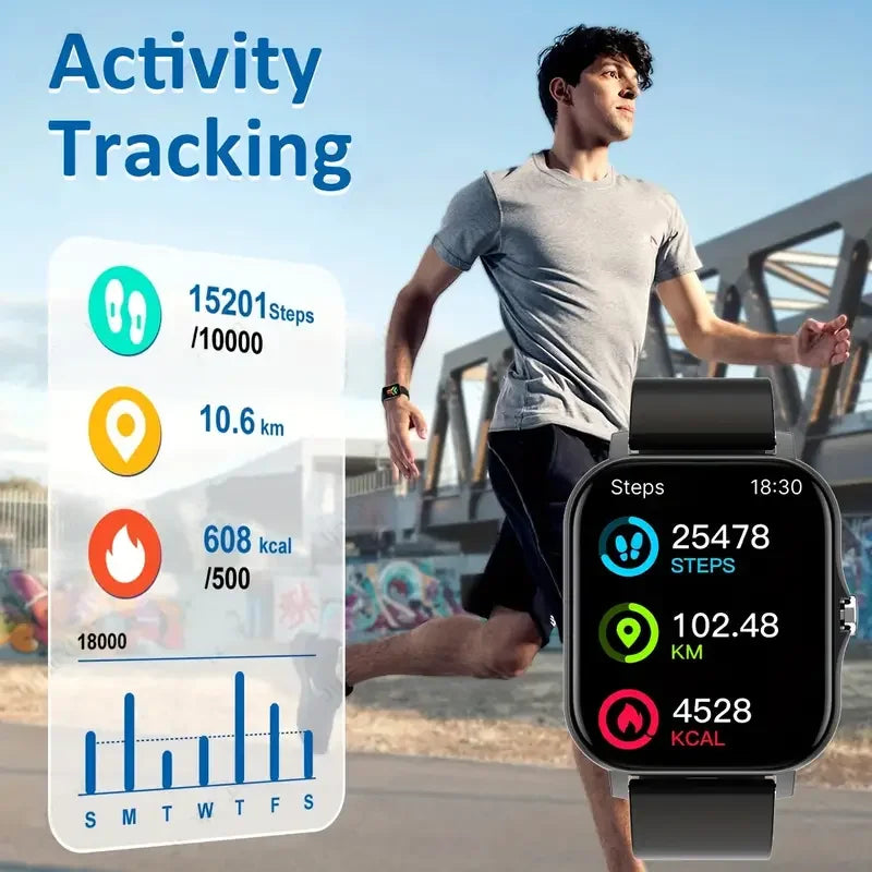 KESHUYOU 2025, neue Smartwatch, Bluetooth, sprechendes Blutsauerstoff-/Blutdruckmessgerät, Smartwatch für Damen und Herren, Weihnachtsgeschenk