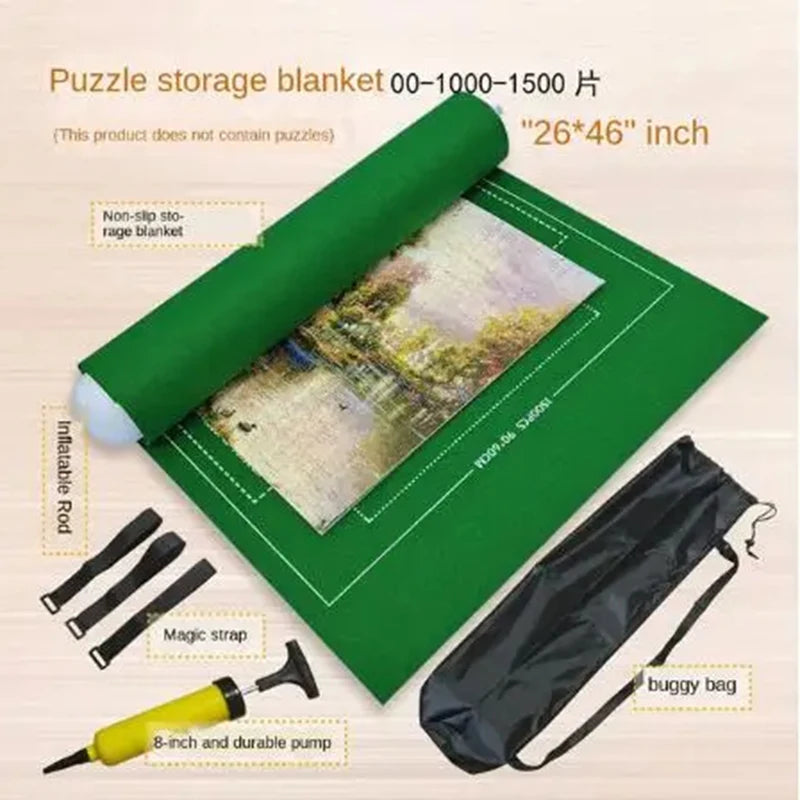 Professionelle Puzzle-Rollmatte, Decke, Filzmatte, bis zu 1500/2000/3000 Teile, Zubehör, Puzzle, tragbare Reise-Aufbewahrungstasche