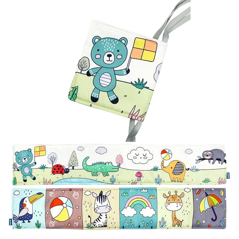 Weiche Babybücher, 3D-Touch-Feeling, kontrastreiches Stoffbuch, sensorisches frühes Lernen, Kinderwagenspielzeug für Kleinkinder, Geschenke von 0–12 Monaten