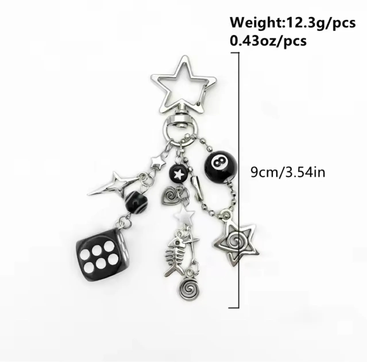 Handgemachter Toro Kuro Inoue Schlüsselanhänger Kätzchen Perlen Y2k Ästhetische Würfel Metall Anhänger Zubehör Telefon Charms Schlüsselanhänger Taschenanhänger Geschenk