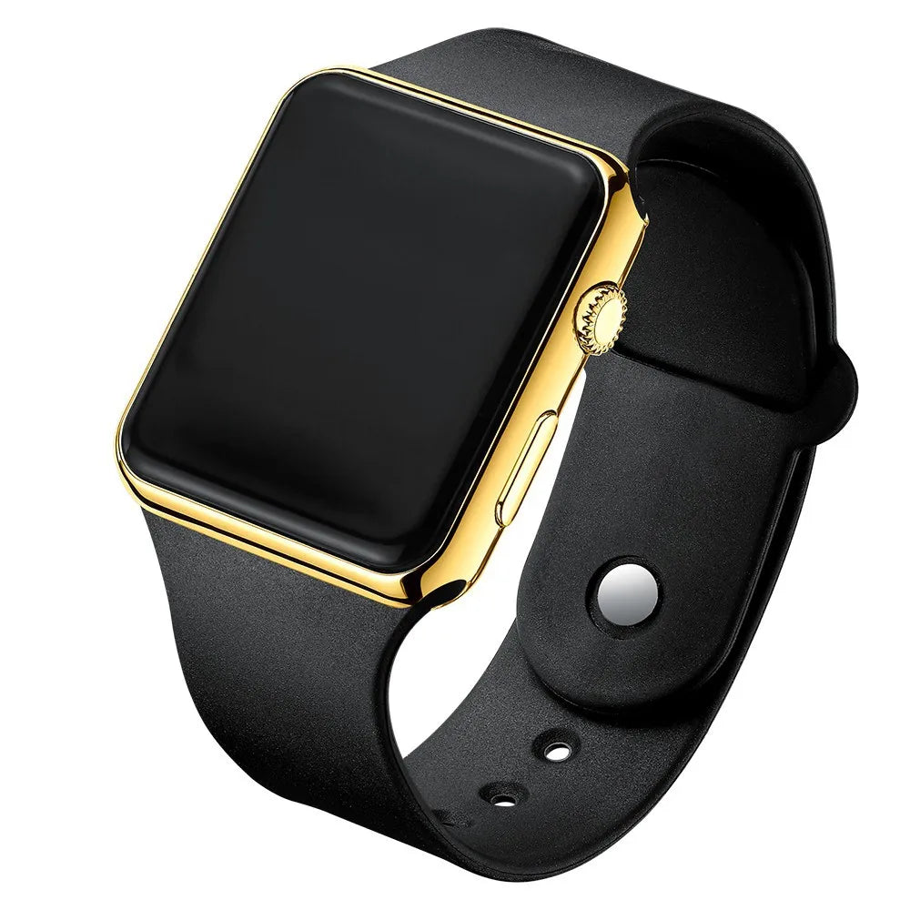 Einfache Digitaluhr für Männer Frauen Mode Sport LED Elektronische Uhr Schwarz Silikon Armband Casual Herrenuhr Reloj Hombre