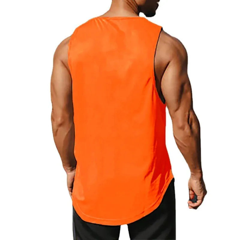 Sommer männer Gym Tank Top Fitness Training Kleidung Schnell trocknend Lose Bodybuilding Ärmelloses Shirt Männer Mode Basketball Weste