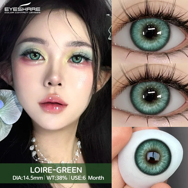 EYESHARE Beliebte farbige Kontaktlinse für Augen, schwarze Linse, Augenmode, braune Schönheit, farbige Schüler, graues Kontakt-blaues Augen-Make-up
