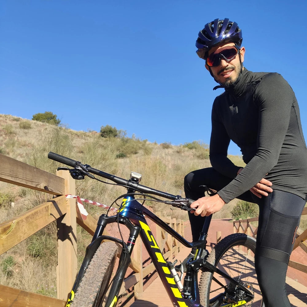 YKYWBIKE Herren Radtrikot Winter & Herbst Langarm Thermo-Fleece-Futter Fahrrad Warme Jacke Rennrad MTB Kleidung