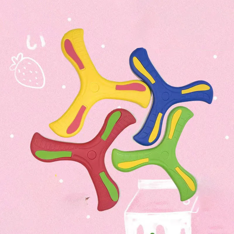 1/2/3 Stück Bumerang Weicher Dreiblättriger Kreuz-Bumerang für Erwachsene Interaktives Outdoor-Spielzeug Puzzle Entspannungsgeschenk