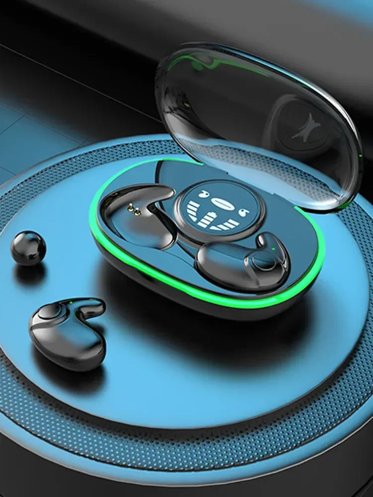 TWS Bluetooth 5.3 Kabellose Kopfhörer Unsichtbare Schlaf-Kopfhörer Versteckte Ohrhörer IPX5 Wasserdicht Geräuschunterdrückung Sport-Headset