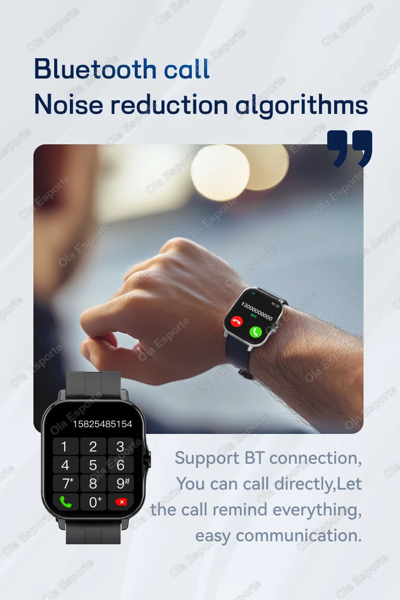2026 Neue Multifunktionale Smartwatch für Männer & Frauen Bluetooth-Verbundenes Telefon Musik Fitness Sport Armband Schlafüberwachung Uhr HW12