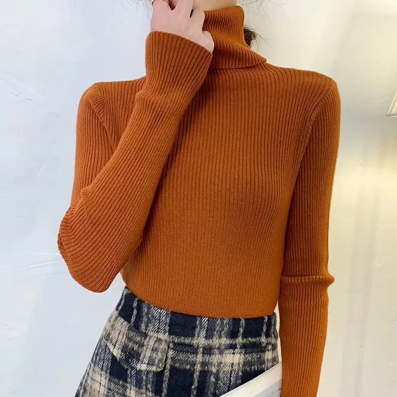 Heliar Damen-Herbstpullover mit Rollkragen, gestrickte, weiche Pullover, Kaschmirpullover, einfache, weiche Pullover für Damen, 2026, Herbst und Winter