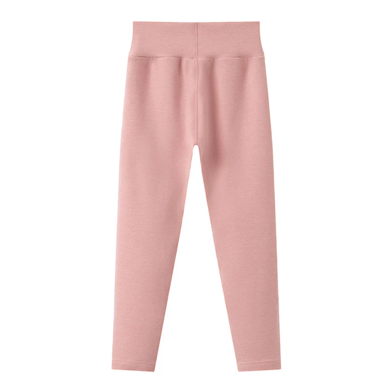 3/1-teiliges Set für Herbst und Winter, Kinder, einfarbig, mittelhohe Taille, dicke Leggings, Jungen und Mädchen, Fleece, warme Freizeithose