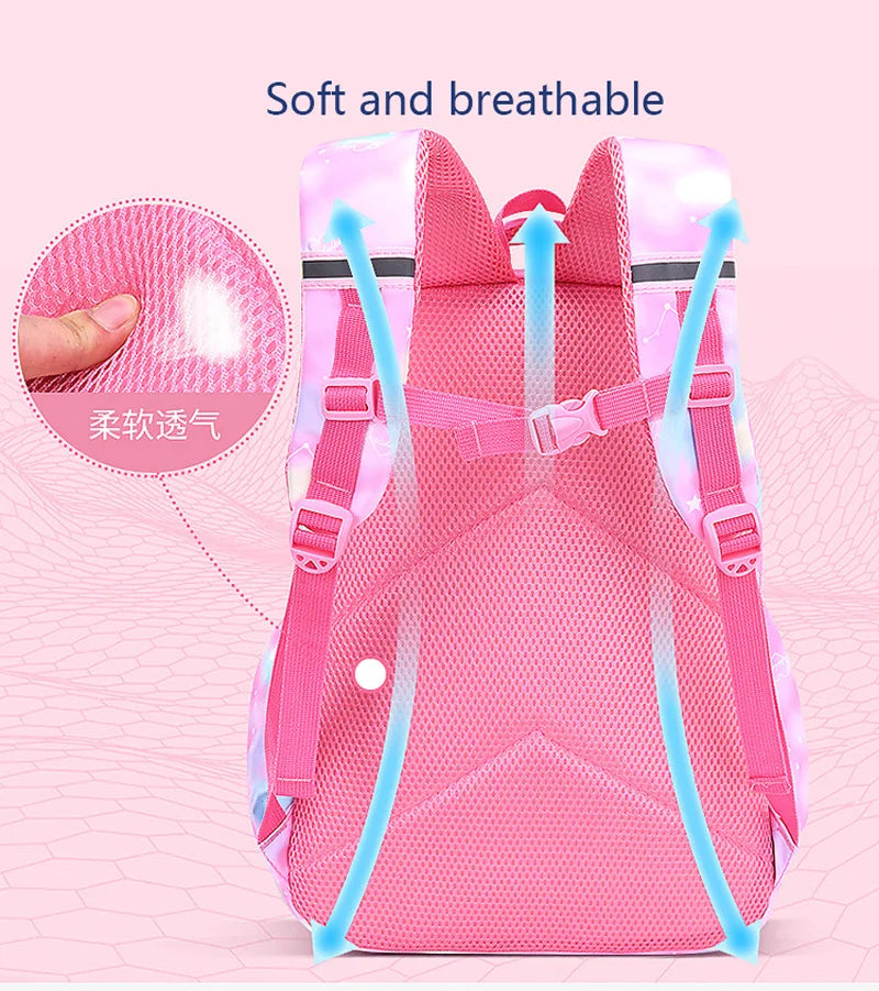 Girls Waterproof School Backpack