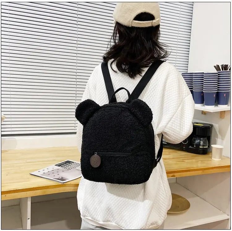 Kids Cute Bear Plush Backpack