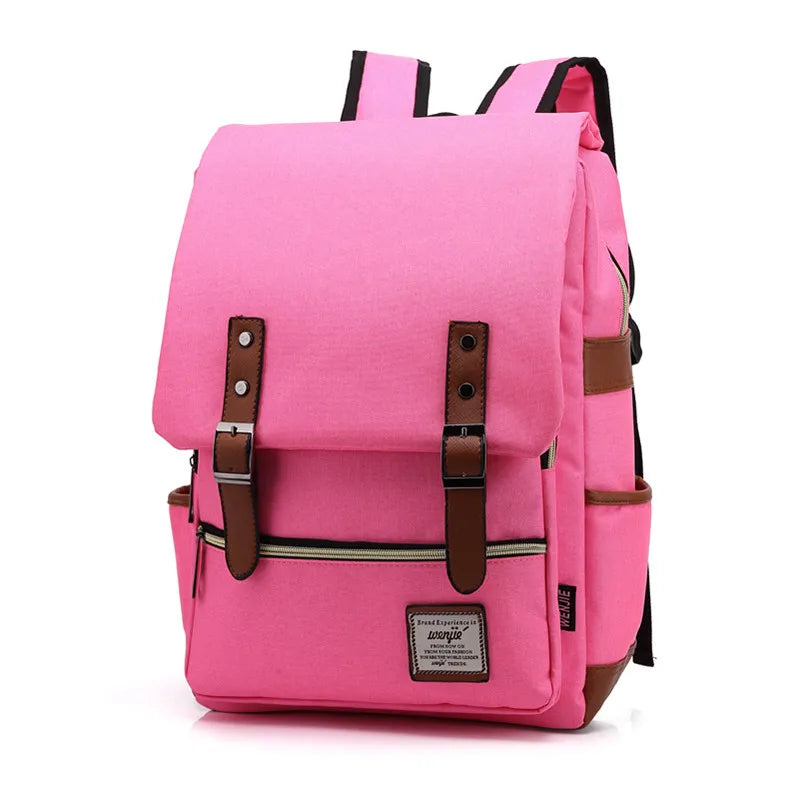 Teens Vintage Canvas Laptop Backpack