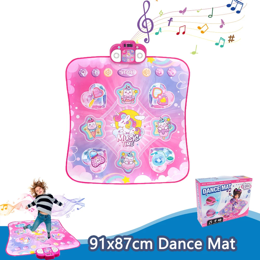 Elektronische Tanzmatte für Kinder, Tanzdecke, doppelter Spielermodus mit 9-stufigem Kinder-Bodenmusikdecke, Lernspielzeug, Kindergeschenke