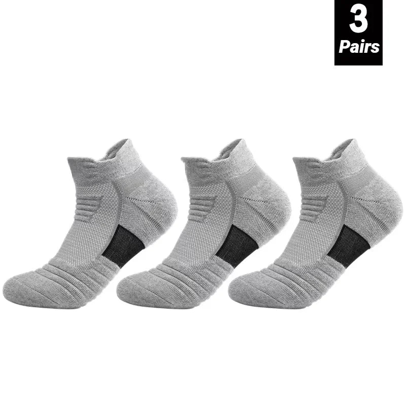3 Paar rutschfeste Fußballsocken für Herren, kurze, lange Röhrensocken, Fußball, Basketball, Sport, atmungsaktiv, geruchshemmend, Größe 39–45, zum Laufen, Wandern