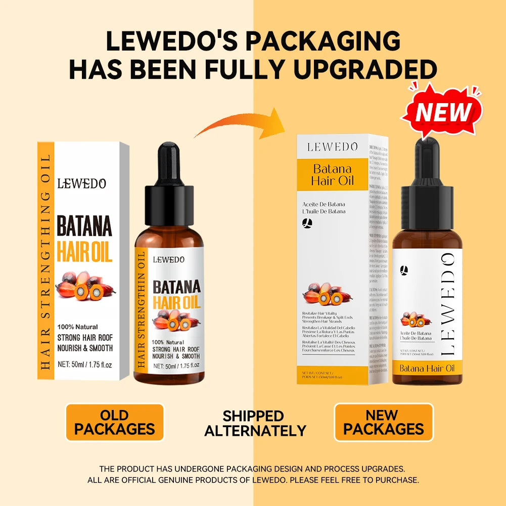 Lewedo Naturals Batana-Öl, schnelles Haarwachstum für Männer und Frauen, reines Batana-Öl, nährt glänzendes Haar, gesunde Haarpflege, Anti-Haarausfall