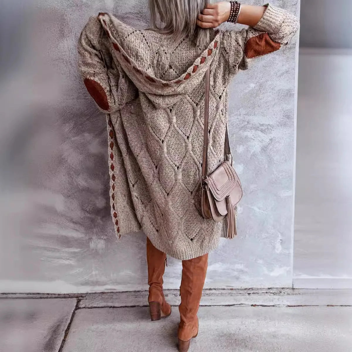 Neue Oberbekleidung Herbst Damen Kleidung Strickjacke Herbst Winter Strickjacke Pullover Frauen Lange Ärmeln Medium Länge Gestrickte Jacke