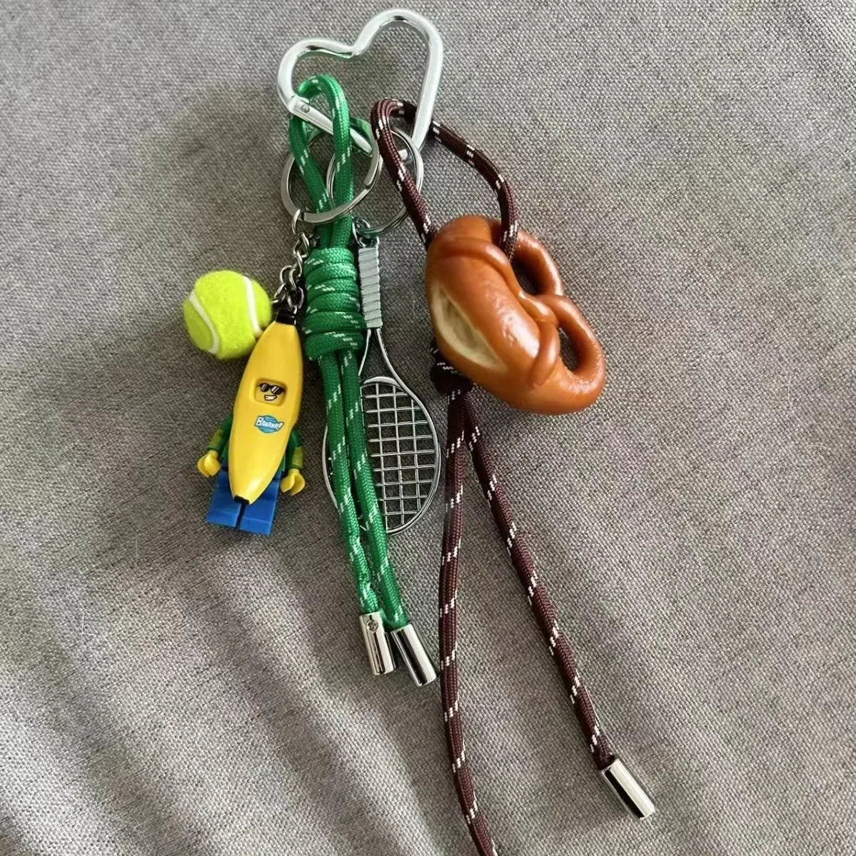 Luxus Taschenanhänger DIY Vielseitiges Geflechtseil Y2k Seil Geldbörsenanhänger Trendige Taschenanhänger Niedlicher Schlüsselanhänger Ästhetisches hängendes Ornament