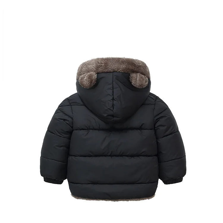 Jungen Mädchen Dicke Jacken Winter Kinder Gepolsterte Fleece Warme Mäntel Kinder Mit Kapuze Baumwolle Oberbekleidung Kinder Kleidung Kaschmir Schneeanzug