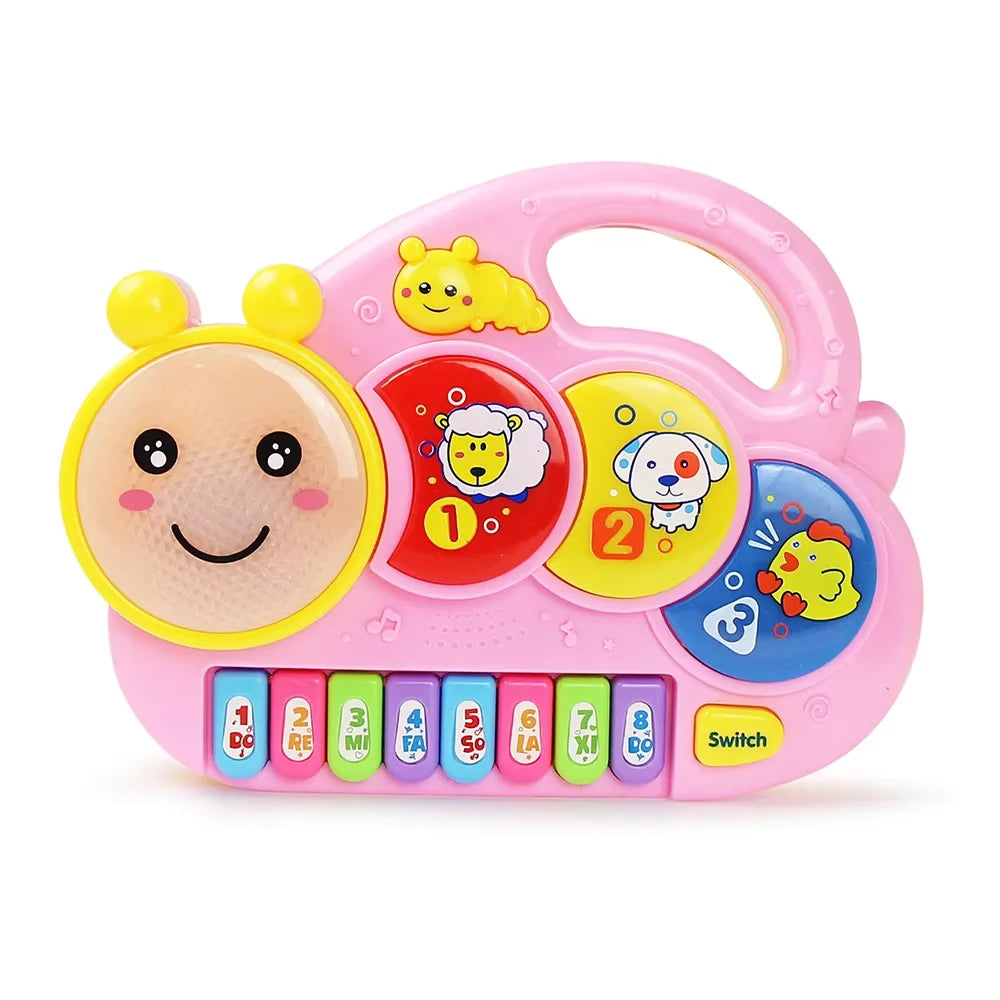 Baby-Musikspielzeug mit Tierklang, Kinder-Klaviertastatur, elektrisches blinkendes Musikinstrument, frühes Lernspielzeug für Kinder