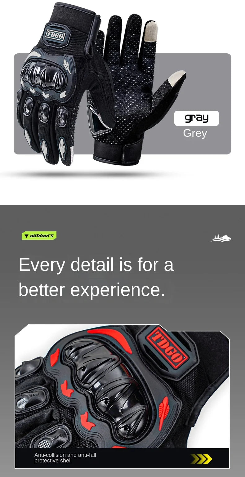 Sommer Motorrad Atmungsaktive Vollfinger Handschuhe Leder Schutzausrüstung Dirt Bike Sport Racing Reithandschuhe