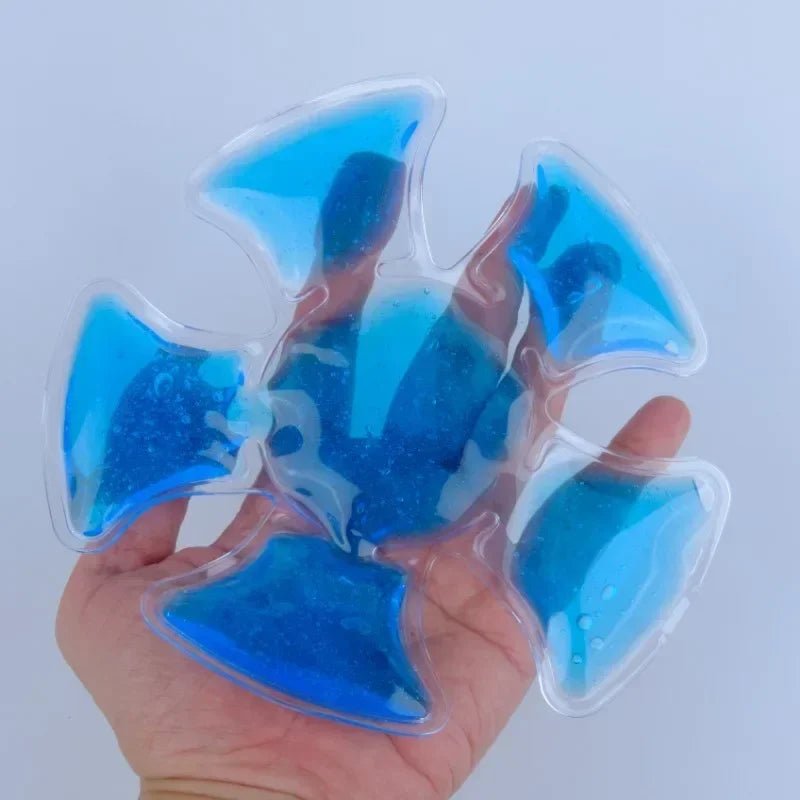 Blauer PVC-Gel-Eisbeutel – verstellbares Kühlpad für Helme und Hüte |   Wiederverwendbares tragbares Outdoor-Zubehör für die Kühlkompresse