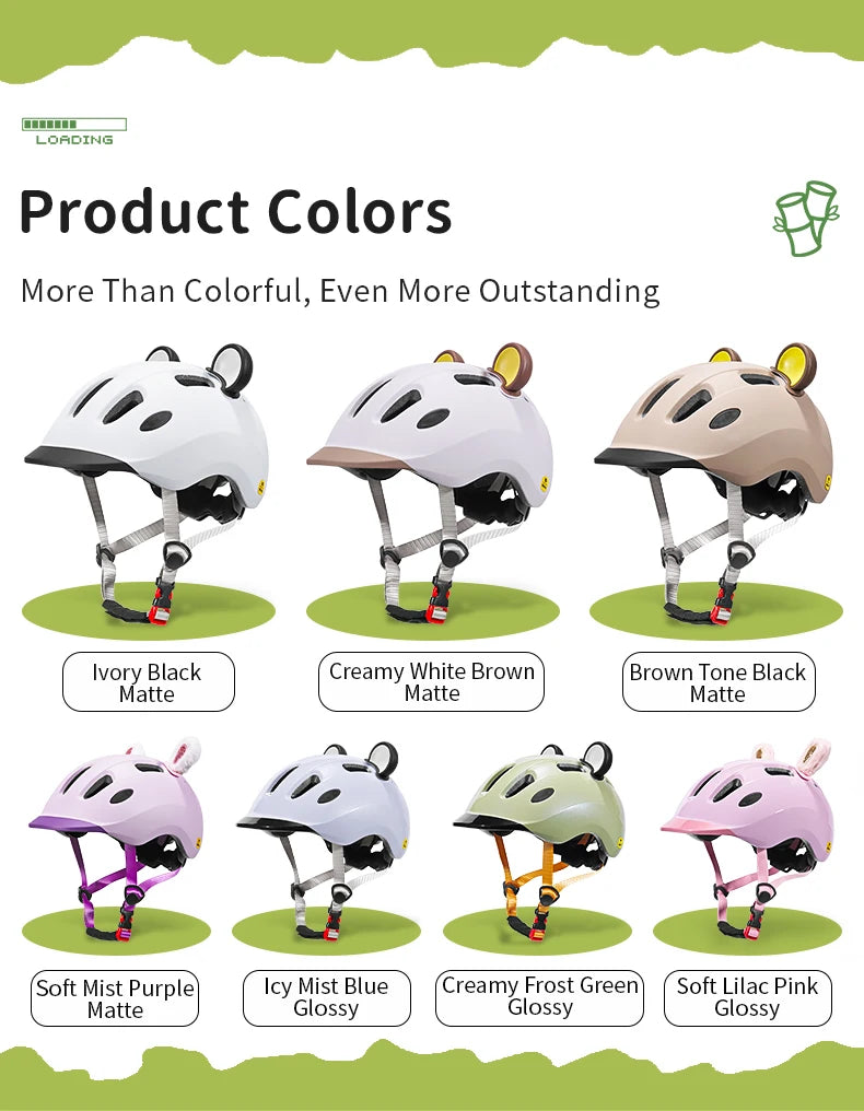 Kinder-Fahrradhelm mit Panda-Cartoon-Design für Kleinkinder, Skateboard, Roller, Radfahren, 51-55cm Kinderfahrradhelm