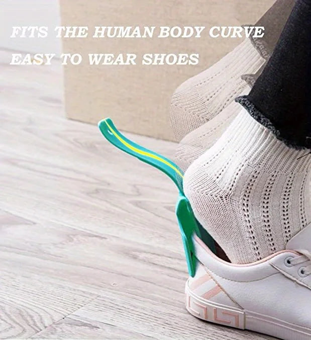 2 Pieces Lazy Shoe Helper, Plastic Shoehorn, No Bending Required, Fits All Shoes, Perfect for Seniors & Pregnant Women