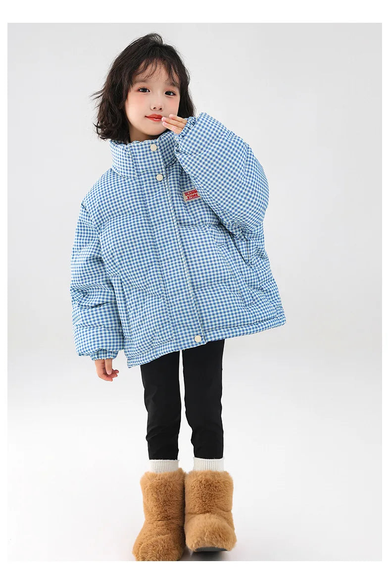 Kinder Verdicken Mantel Mädchen Warme Parka Winter Baumwolle Gefütterte Jacken Herbst Kinder Lange-sleeve Oberbekleidung Teen Zipper Tops 5-14Y