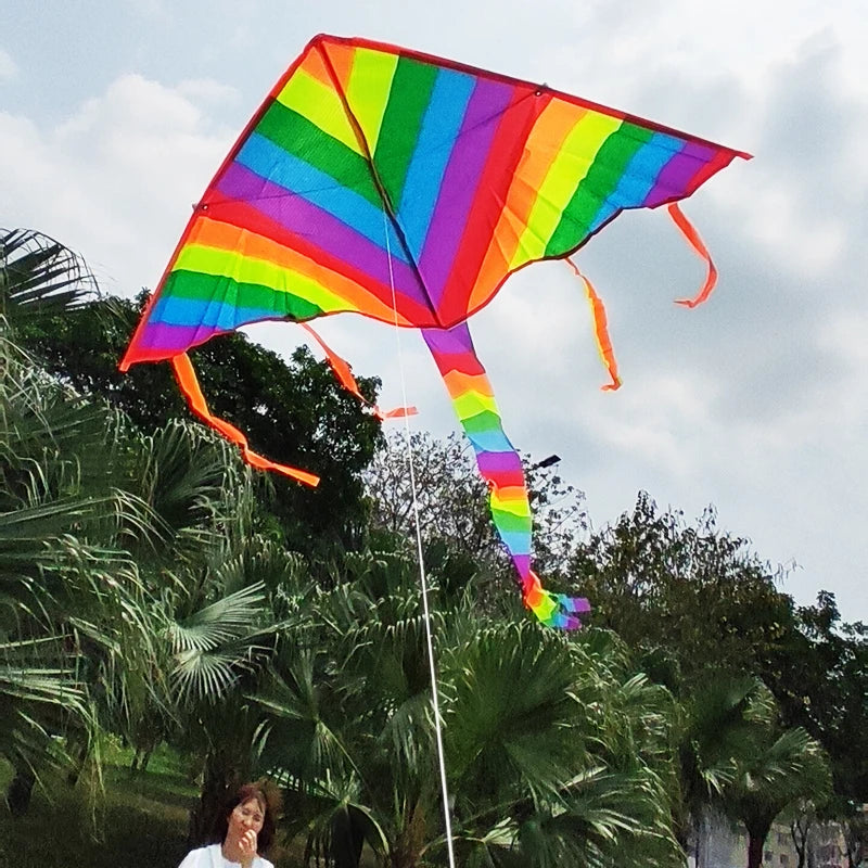 Easy fly bunte Regenbogen drachen Outdoor-Spaß Sport Strand Kinder Kinder buitenspeelgoed cometas de viento Outdoor-Spielzeug Drachen