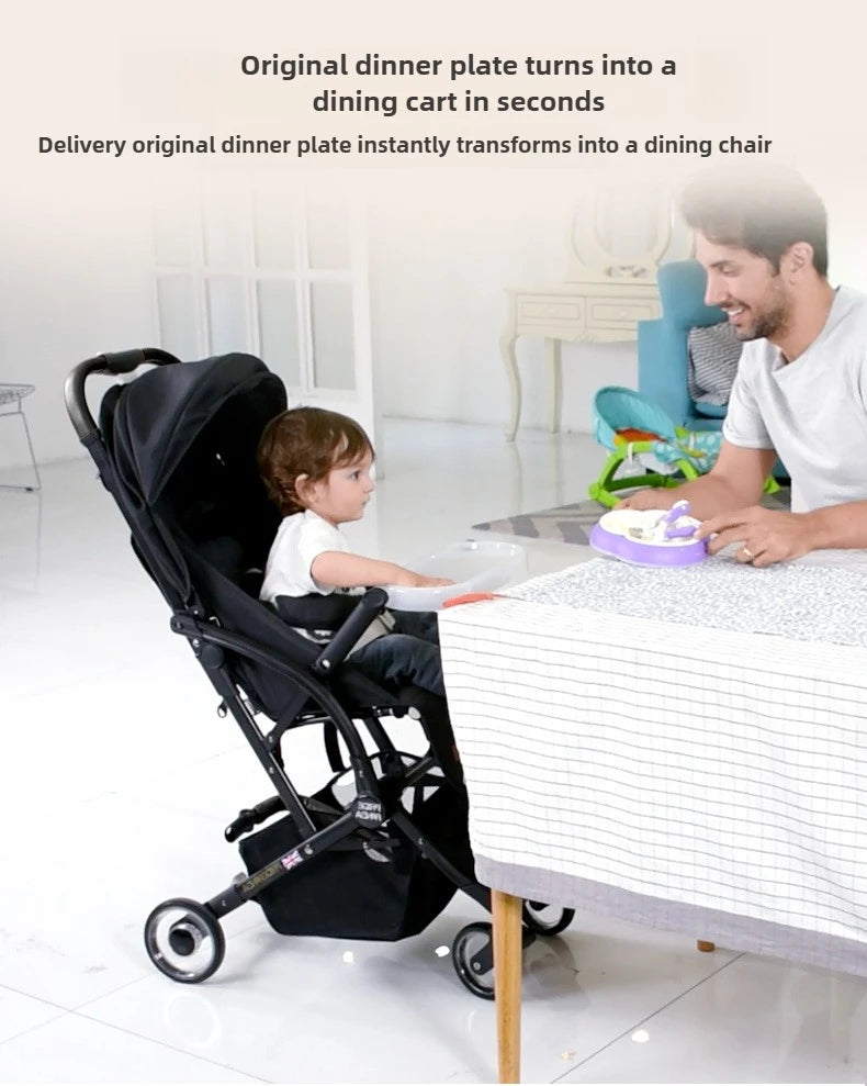 Kinderwagen für Neugeborene, leicht, faltbar, abnehmbar, sitzend und liegend, High-View-Baby-Doppelkinderwagen