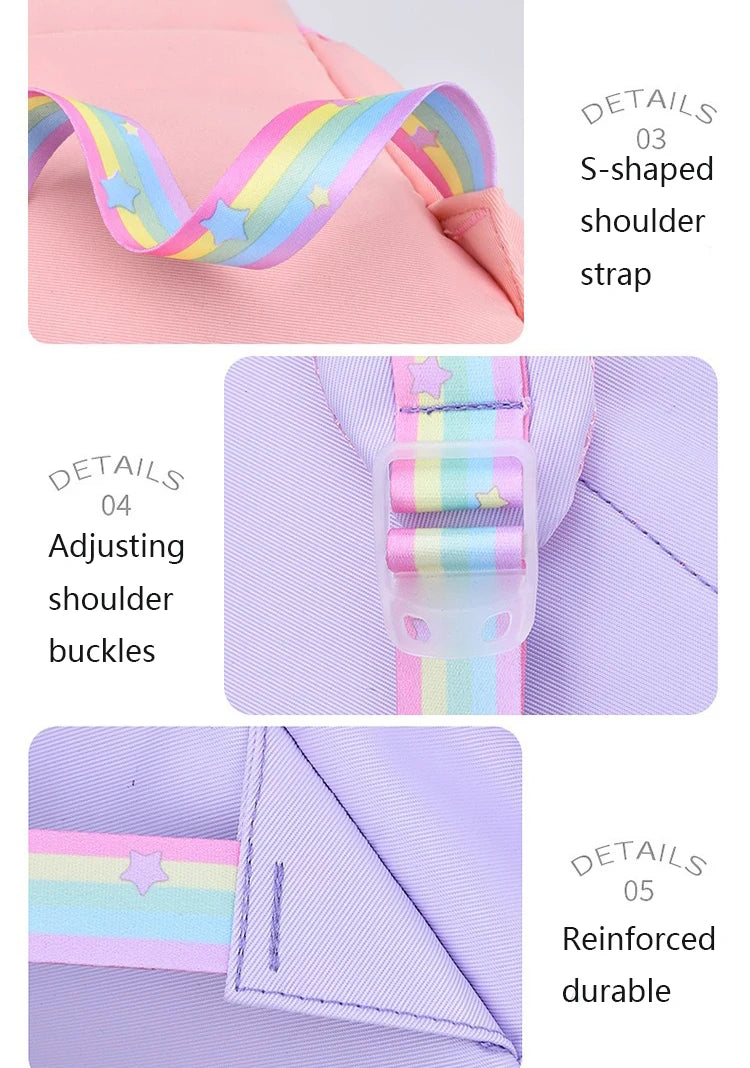 Girls Macaron School Backpack