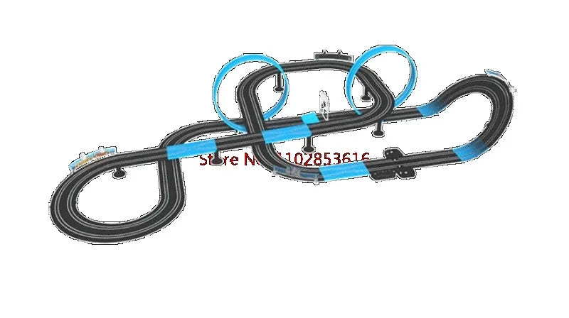Sonic Storm Elektrische Eisenbahn Track Spielzeug Set Doppel Fernbedienung Auto Racing Track Autorama Schaltung Voiture Spielzeug Für Junge Kinder