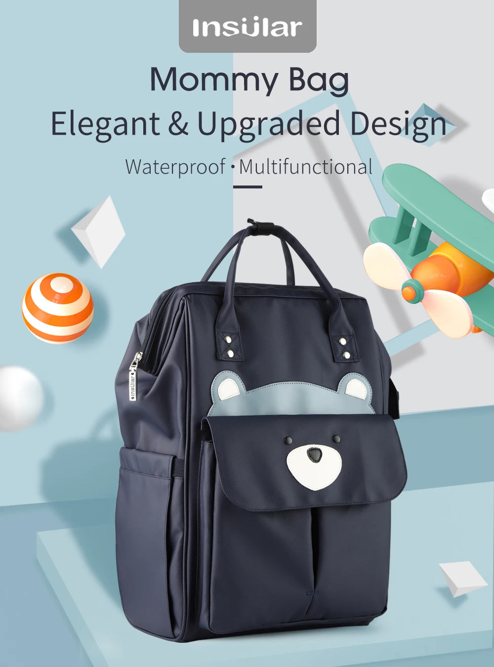 Wasserdichte Mama Windel Rucksack Cartoon Design Mutter Mutterschaft Windel Reisetasche große Kapazität Baby pflege Pflege Kinderwagen Taschen