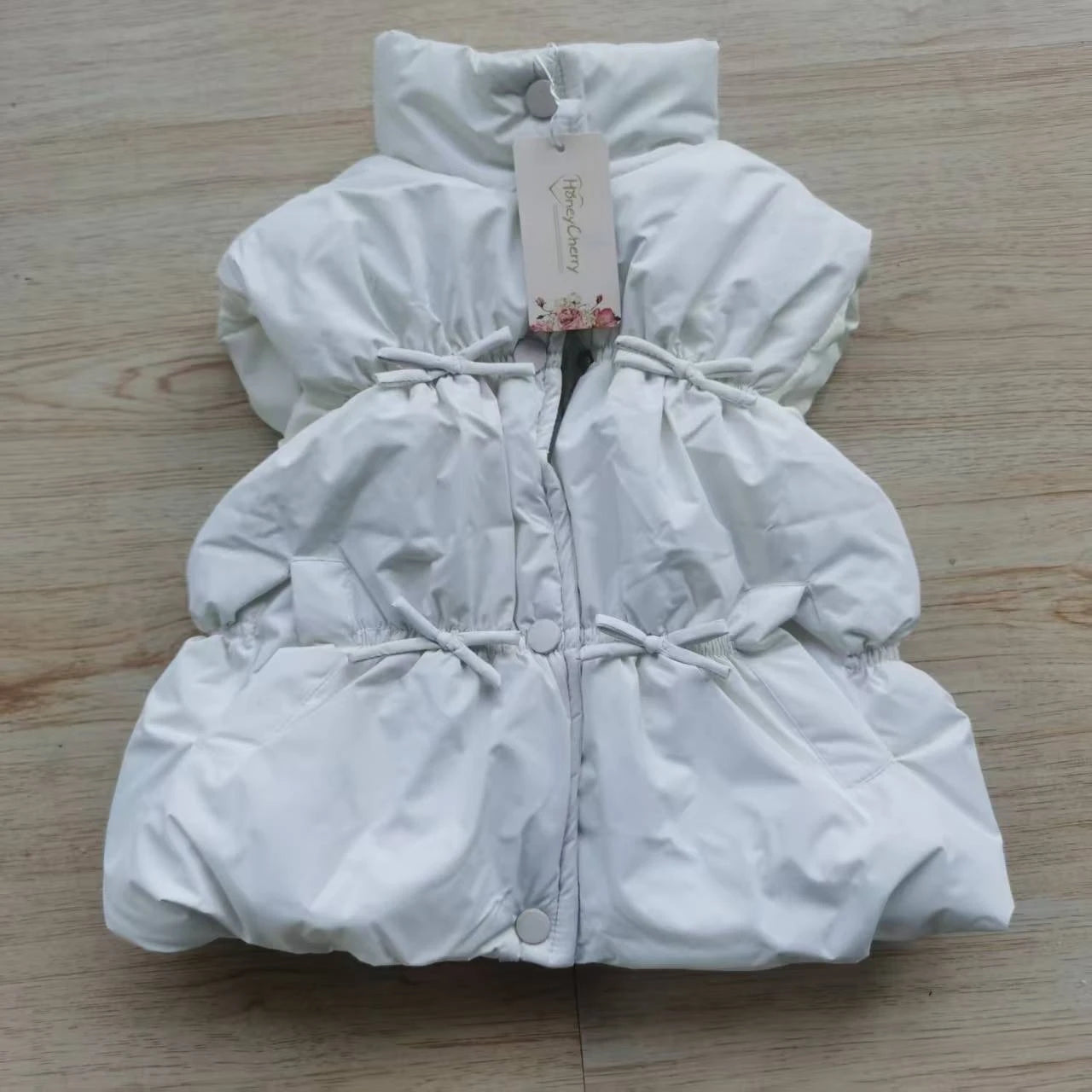 HoneyCherry Mädchen Einfarbig Weste Herbst und Winter Neue Modische Kinder Baumwolle Weste Winter Mädchen Baby Warme Westen