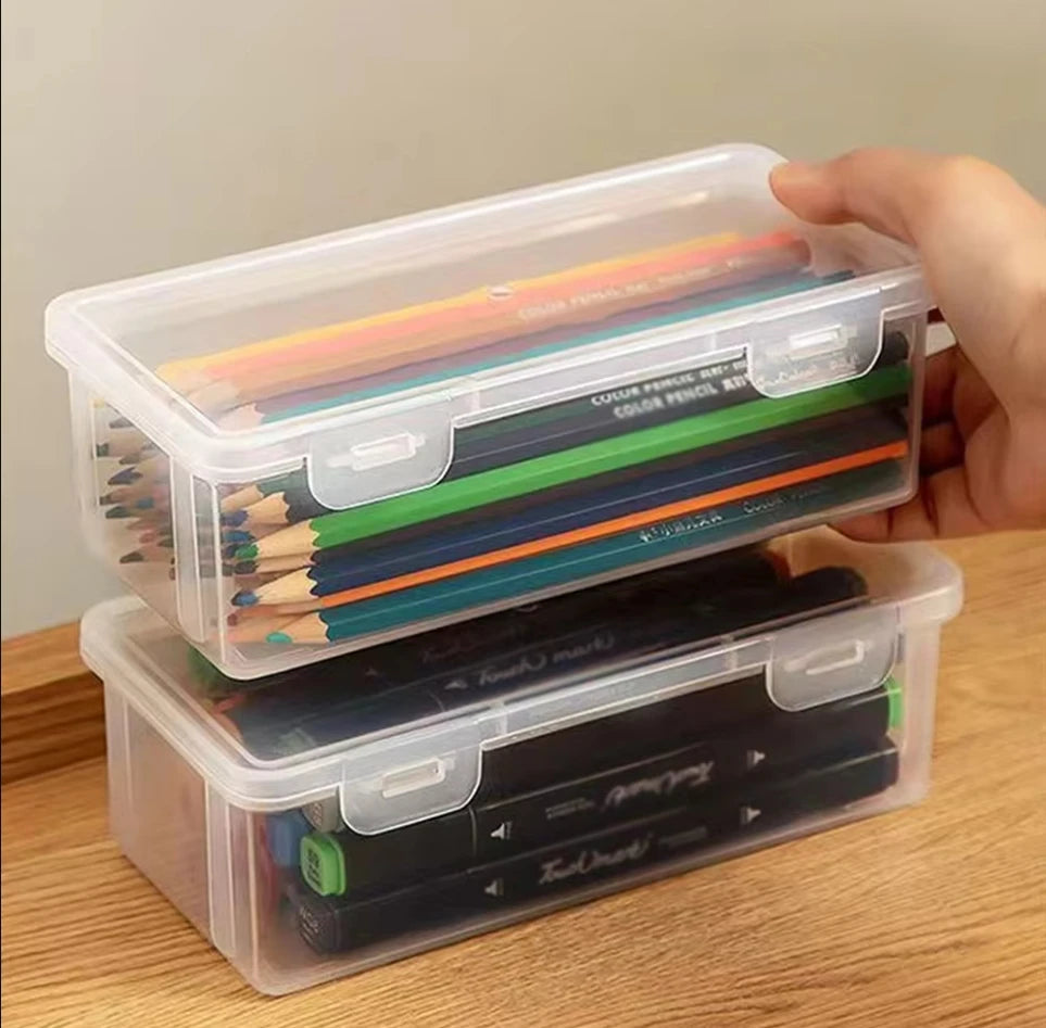 1 Stück durchscheinendes Federmäppchen, großes Fassungsvermögen, leicht, praktisch für Schulbedarf, Aufbewahrung, Stiftbox, Organizer-Box