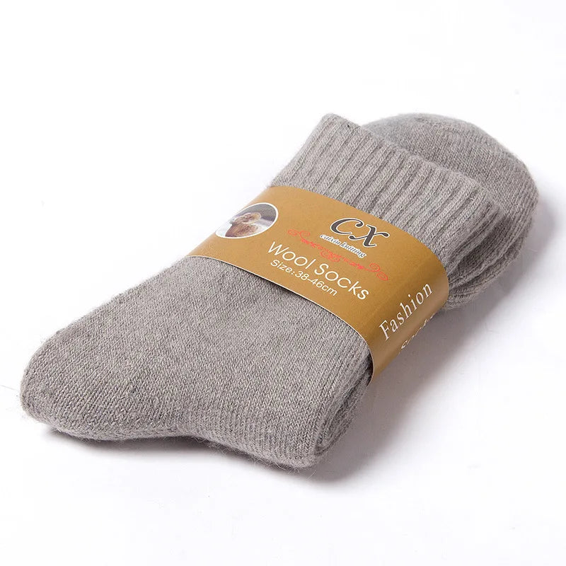 2026 Neue Winter-Supersocken, extra dick und warm, Wollsocken für Männer und Frauen, einfarbige Socken, Merinowollsocken gegen Kälte und Schnee, Frottee-Socken