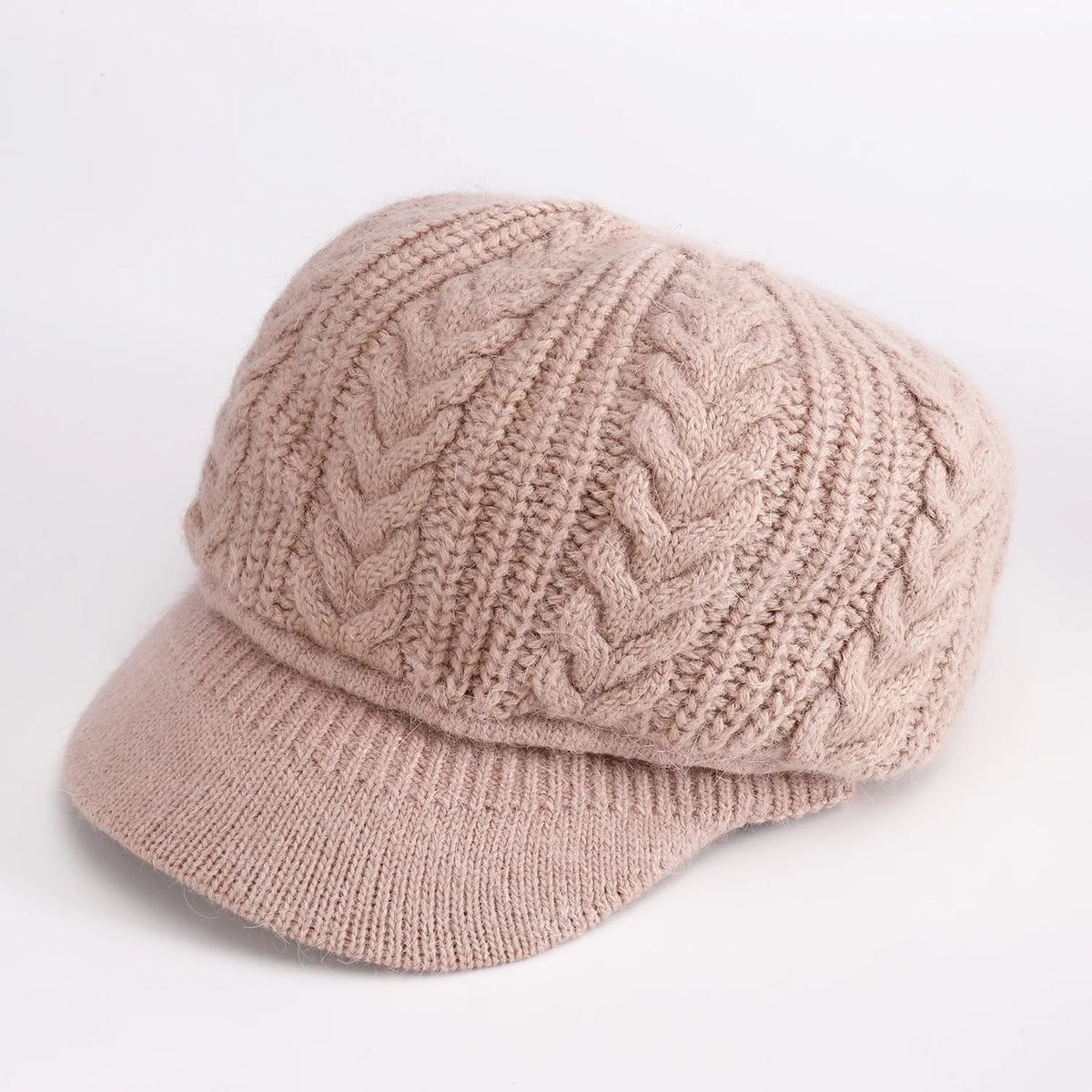 Oma Herbst und Winter gestrickte Wollmütze Entenzunge warme Beckenmütze mittleren Alters und ältere Mutter mit Samt ältere Mütze