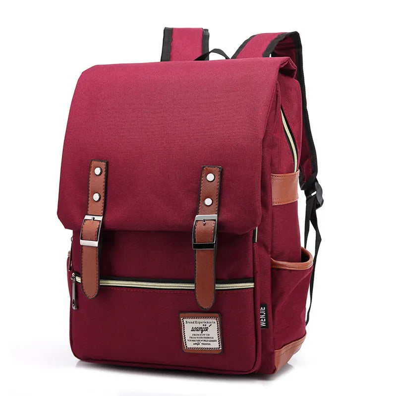 Teens Vintage Canvas Laptop Backpack