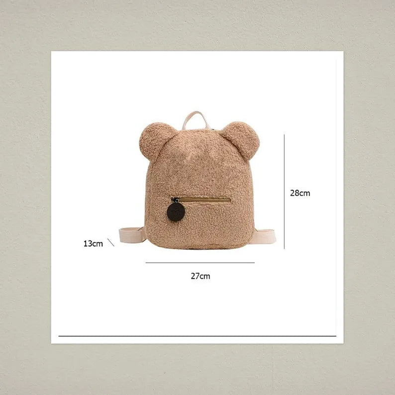 Kids Cute Bear Plush Backpack