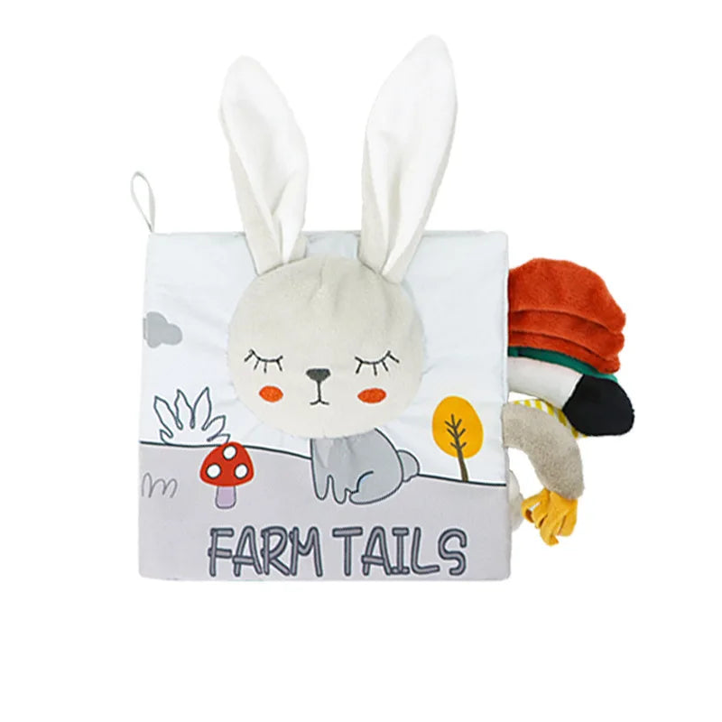 Weiche Babybücher, 3D-Touch-Feeling, kontrastreiches Stoffbuch, sensorisches frühes Lernen, Kinderwagenspielzeug für Kleinkinder, Geschenke von 0–12 Monaten